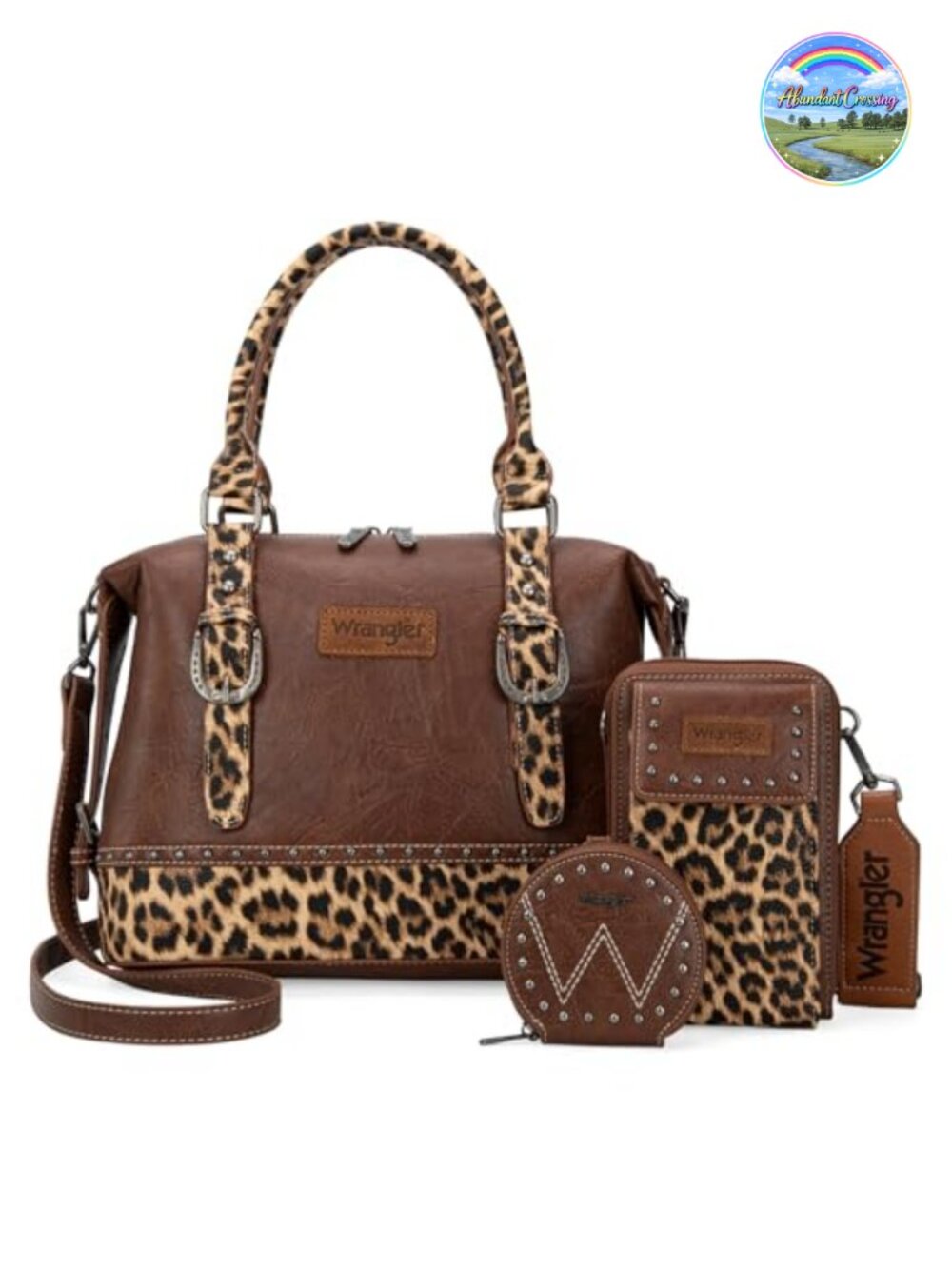 Women's 3-Piece Leather Satchel & Purse Set with Coin Purse
